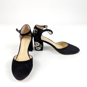 IVANKA TRUMP FLORAL BLOCK HEEL